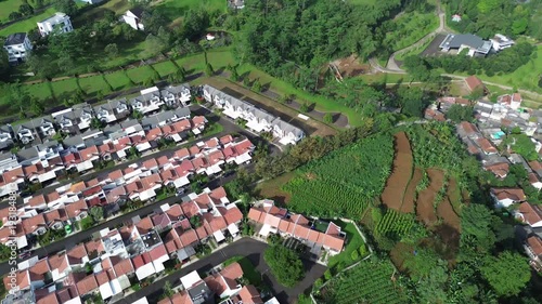 Aerial Drone Video Footage of Mountain Residential Area