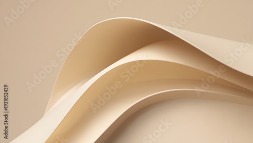 Abstract Minimal Beige Background with High Contrast Lighting for Social Media Templates