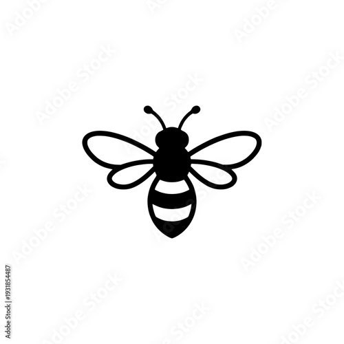 Cute Bee Icon for Honey and Organic Farming Branding
