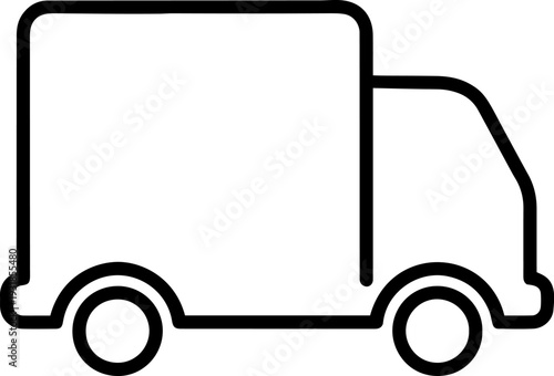 Minimal truck icon. vector transport icons single icons truck, ven