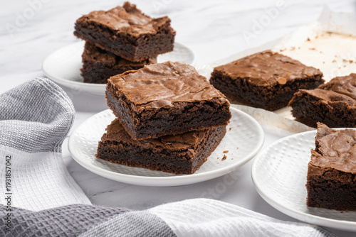 Simple chocolate fudge brownie dessert