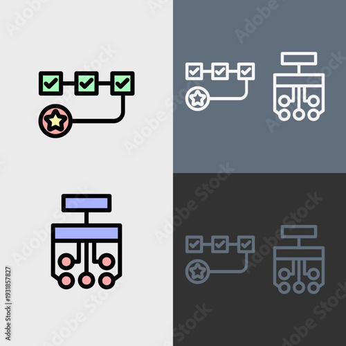 Workflow symbol -Workflow and project management icon.