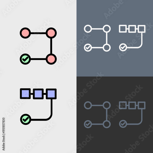 Workflow symbol -Workflow and project management icon.