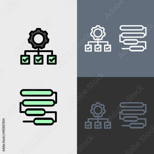 Workflow symbol -Workflow and project management icon.