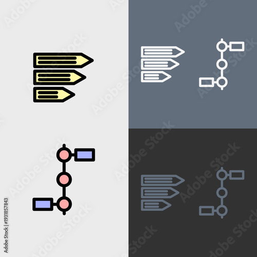 Workflow symbol -Workflow and project management icon.