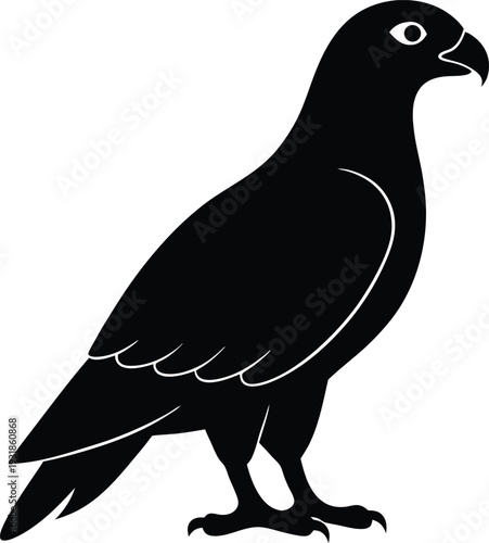 Greater Spotted Eagle Silhouette Vector Art Illustration