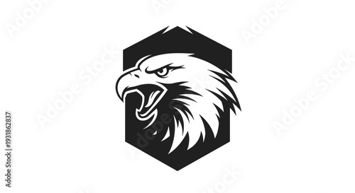 Black and White Eagle Head Logo.