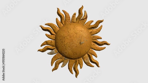 3D animation of a rotating sun