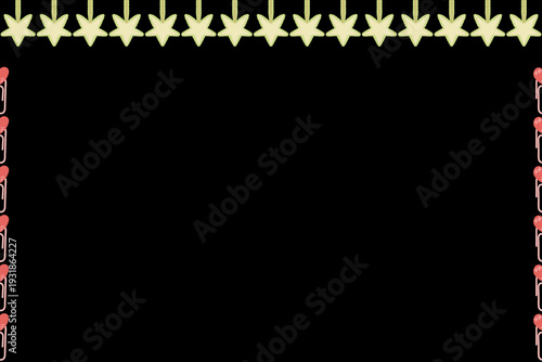 Black background and frame 