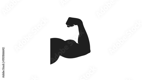 Strong Bicep Flex Icon Silhouette