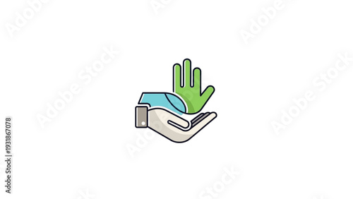 Hand Care Hygiene Icon: Washing Hands for Protection