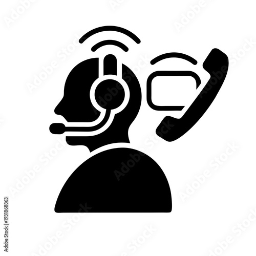 Customer support representative on the phone