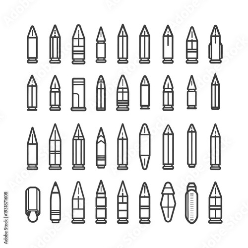 A Collection of Bullet Outline Illustrations