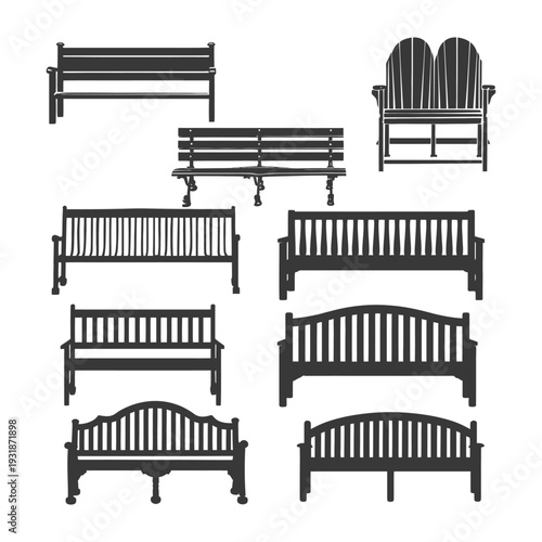 A Collection of Different Styles of Wooden Benches