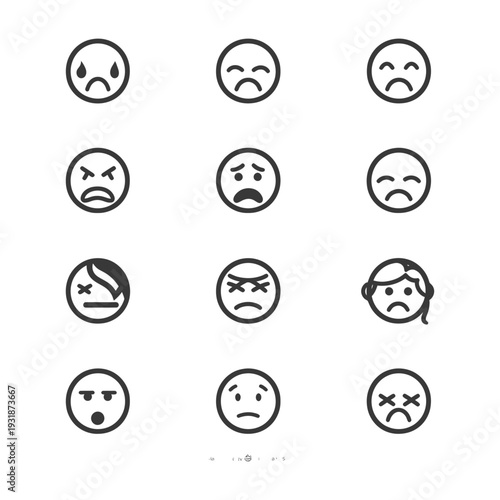 A Collection of Sad and Disappointed Emojis