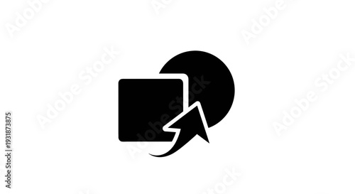 Modern icon depicting a laptop syncing with a cloud storage service