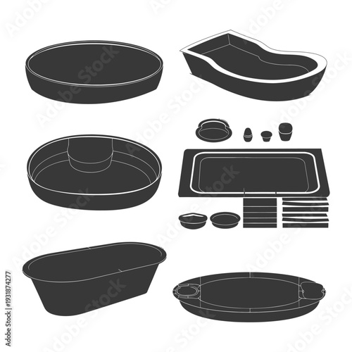 A Collection of Six Different Types of Swimming Pools