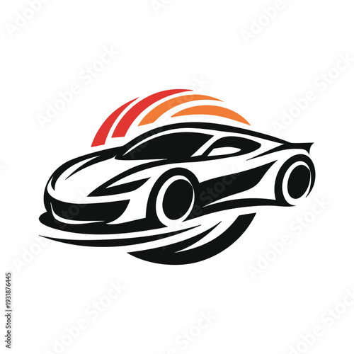 a futuristic sports car, dynamic and sleek, with bold lines, smooth curves, and vibrant colors, gliding gracefully against a modern backdrop, digital illustration, 3d rendering, highly detailed, photo