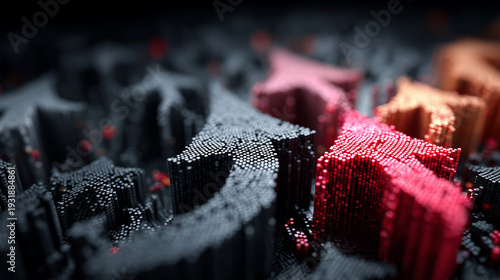 Smart Investment Diversification Concept With Multi Directional Growth Paths, Balanced Asset Allocation Symbol, Risk Distribution Theme