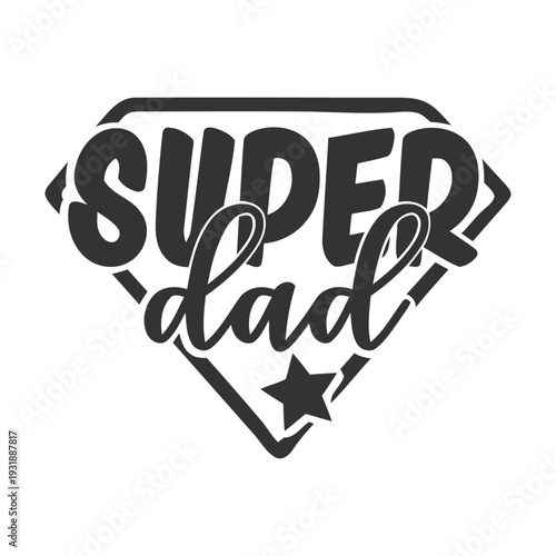 Super Dad Shield Logo father superhero