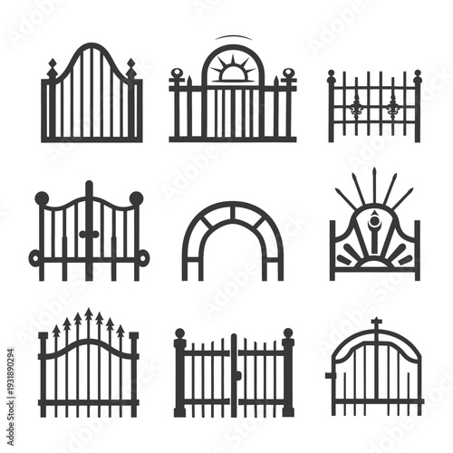 Collection of Nine Different Gate Designs