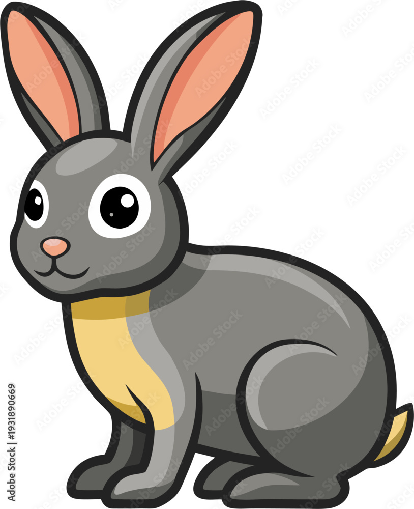 Obraz premium Rabbit vector icon , white background 