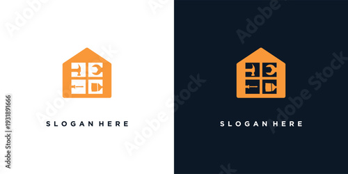 Orange house logo with the letters HC and slogan below.