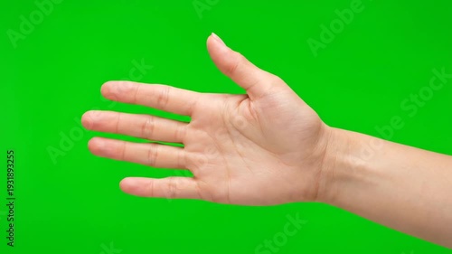 A hand swiping right gesture captured in a 4K VIDEO with subtle motion blur