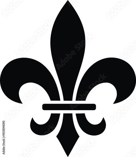 Vector fleur de lis symbol isolated on transparent background
