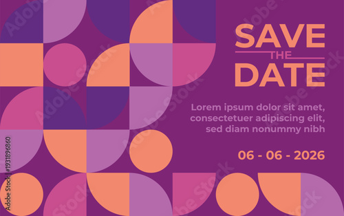 Save the date banner. Can be used for business, marketing and advertising. logo graphic design of event summit made for Technology and upcoming events.