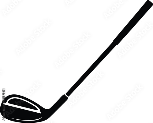 Golf Putter Silhouette Vector Illustration Featuring Flat Clubhead Precision Design for Sports Logos, Tournament Branding, Merchandise, and Digital Marketplace SuccessGolf Putter