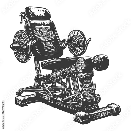 Ornate Weightlifting Machine with Intricate Designs