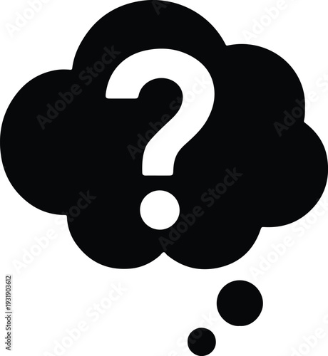 Customer support service thought bubble help icon