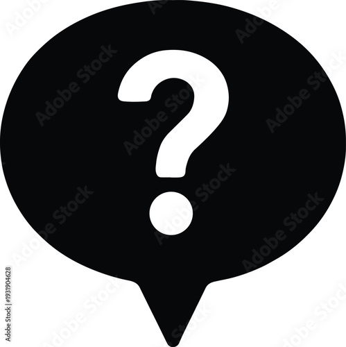 Speech bubble help message customer support icon