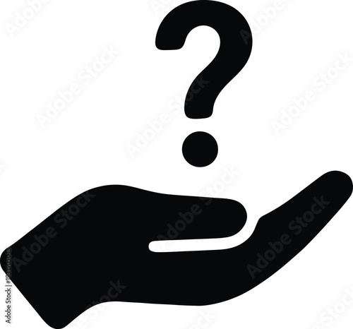 Hand giving help icon customer support line