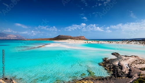 elafonissi beach with turquoise water on crete island a scenic coastal landscape earth day