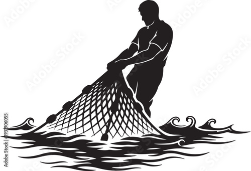 Silhouette of a mythical creature isolated on transparent background