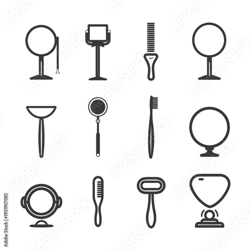 Set of Mirrors and Hygiene Accessories