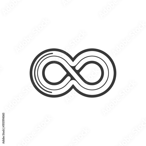 Stylized Infinity Symbol with Multiple Overlapping Lines