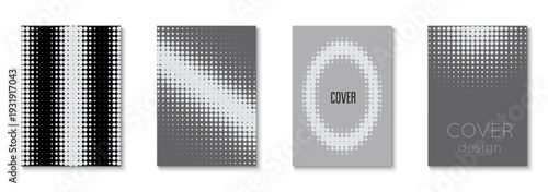 1980 Texture Set. Summer Circles With Modern Art. Linear Shapes In Annual Frame. Line Greyscale And White  Flyer. Black Halftone Pattern. Music Template. Grey 1980 Texture