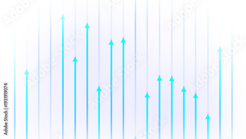 Obraz na plátně blue glowing Light neon laser line abstract motion digital data arrow growing up