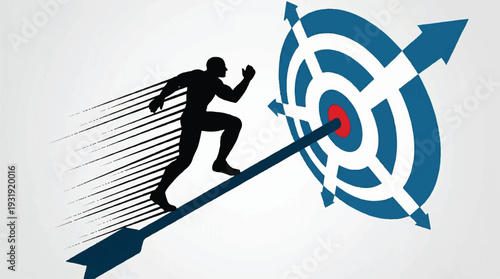 A successful business man and business woman with a target appear in a 3d vector illustration design concept for professional people