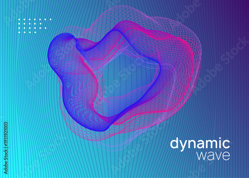 Sound Background. Violet Dj Flyer. Festival Cover. Fest Concert Element. Party Event. Blue Night Club Design. Soundwave Radio Illustration. Green Sound Background