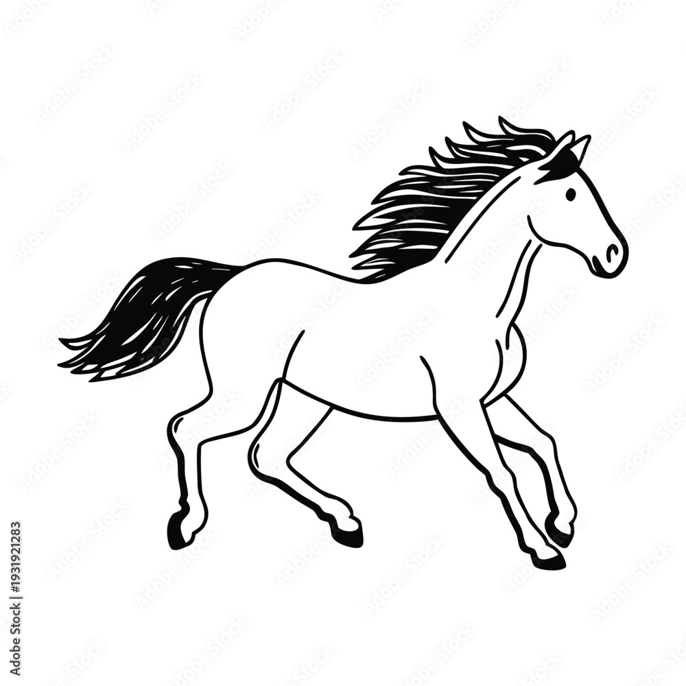 Obraz premium Vector horse icon