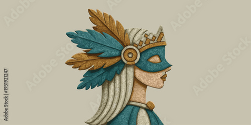 Colorful butterfly mask with intricate patterns and vibrant hues.brazil carnival 2026