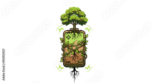 Tree Growth Stages Illustration Showing Roots and Layers.