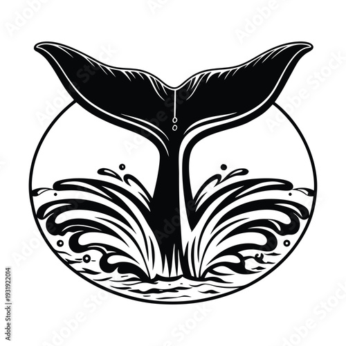 Vector whale tail icon