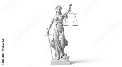 Themis Statue Lady Justice Scales Sword.