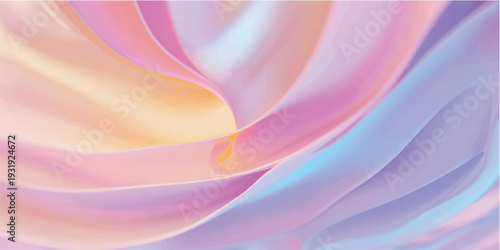 Abstract pink and colorful background featuring smooth flowing waves of purple and blue silk texture with soft motion curves and digital light lines for a modern wallpaper decoration backdrop
