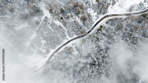 Aerial View of Winter Mount...